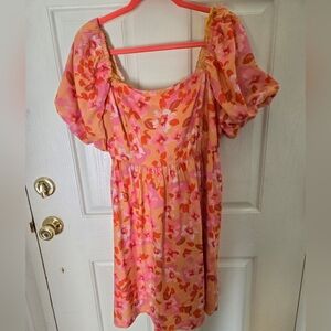 Bright colored flowers dress